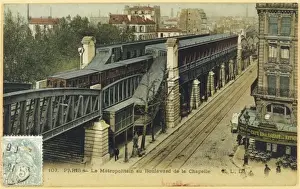 Metro Print: Above Ground Boulevard de la Chapelle