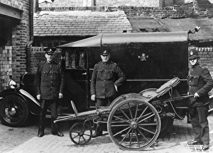 Metropolitan Police officers with hand ambulance Metropolitan Police officers with hand ambulance
