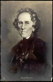 Prints of GIACOMO MEYERBEER German composer of Italian operas Opera Prints: Giacomo Meyerbeer Print - Italian Opera Composer