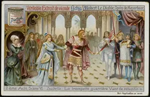 Meyerbeer Print: Isabella Lends Robert Armour for the Tournament