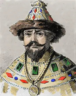 Russian Leader Prints: Michael I of Russia, 1613-1645 Print