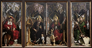 Michael Pacher (1435-1498). Austrian painter. Altarpiece of Michael Pacher (1435-1498). Austrian painter. Altarpiece of