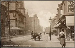 Horse Drawn Cart UK Prints: Middlesbrough Street