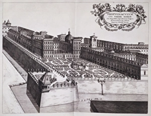 Milan Royal Palace. Engraving. ITALY. Milan Milan Royal Palace. Engraving. ITALY. Milan
