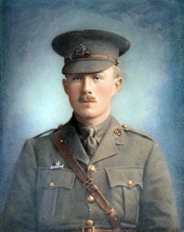 Miniature portrait of an Officer of the Bedfordshire Reg Miniature portrait of an Officer of the Bedfordshire Reg