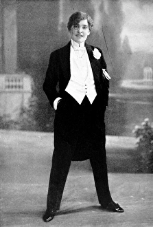 Miss Madge Lessing as a modern dandy, 1910 Miss Madge Lessing as a modern dandy, 1910