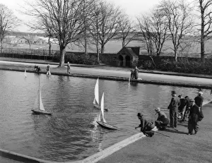 Model Boating Lake Print, Duthie Park, Aberdeen, 1950s