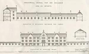 Elevation View of Model Industrial School Print, 1838