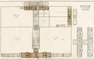 Sampson Kempthorne Architecture Prints: Model Industrial School - plan