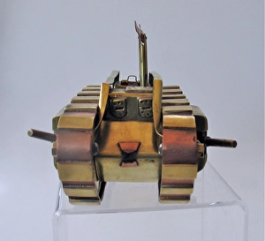 Model - Mark V WWI male tank with semaphore device Model - Mark V WWI male tank with semaphore device