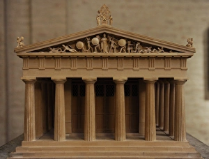 Model of the Temple of Aphaia. Aegina. Greece Model of the Temple of Aphaia. Aegina. Greece