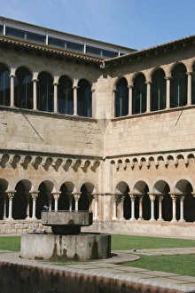 Monastery of Sant Cugat. Cloister. Catalonia. Spain Monastery of Sant Cugat. Cloister. Catalonia. Spain