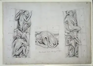 Prints of Drawing 4 Vol 1 by Alfred Waterhouse for the ornamentation of pillars at the Natural History Museum, London, 1875 Design Museum Prints: Natural History Museum Pillar Print, 1875