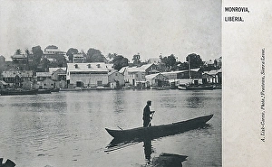Monrovia, Liberia - Dugout canoe on the Mesurado River Monrovia, Liberia - Dugout canoe on the Mesurado River