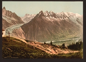 Mont Blanc, the chain from La Flegere, Chamonix Valley, Fran Mont Blanc, the chain from La Flegere, Chamonix Valley, Fran