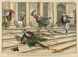 Print of Moreno Assassinated, 1875