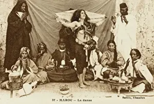 Exotic Moroccan Dancer and Entourage, Print