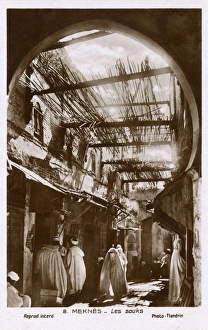 Morocco - Meknes - The Souk (Covered Market) Morocco - Meknes - The Souk (Covered Market)