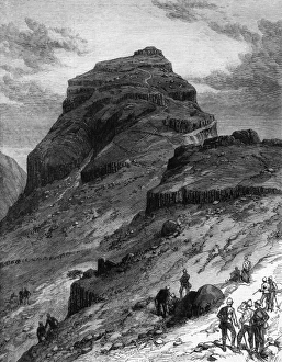 Morosis mountain stronghold in Basutoland, South Africa Morosis mountain stronghold in Basutoland, South Africa