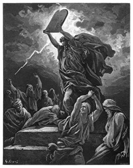 The Ten Commandments Prints: Print of Moses Breaking the Tables of the Law