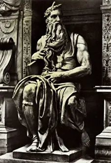 Prints of The Moses (c. 15131515) is a masterpiece of High Renaissance sculpture by the renowned artist Michelangelo Buonarroti, housed in the church of San Pietro in Vincoli in Rome Michelangelo Prints: High Renaissance Sculpture Print of Michelangelo's Moses