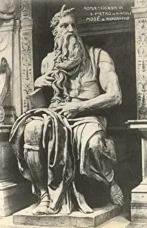 Michelangelo's Moses Print (1513-1515)
