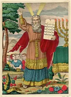 The Ten Commandments Prints: Print of Moses Exhibiting the Tables of the Law