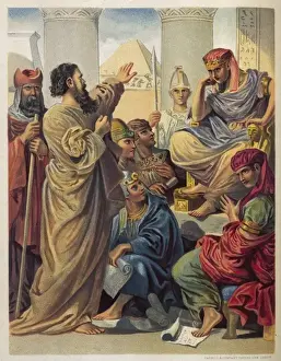 Historical Bible Images Prints: Moses before Pharoah