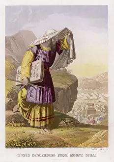 Biblical Art Prints: Moses and Tablets