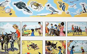 Prints of Mother Shows You How: on the beach. From Teddy Bear (11 August 1973) Related Prints: Mother Shows You How: on the beach Print by Teddy Bear 1973