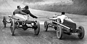 1920s Motor Racing Print: Brooklands Breakdown