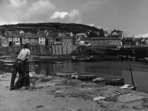 Vintage Cornwall Photography Prints: Mousehole Harbour