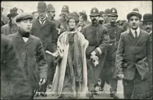 Mrs Pankhurst Print - Arrest in Victoria Street
