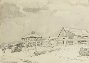 Devon Beach Scene Prints: Mudeford Boathouse - Devon