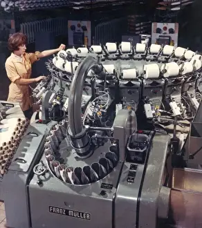 Muller Automatic Cone-winder Factory Worker Print