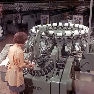 Heinz Zinram Photography Prints: Muller Automatic Cone-winding machine