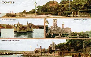 Prints of Multiview, Cowes, near Newport, Isle of Wight, England. Date: 1910s Isle Of Wight Prints: Multiview, Cowes Print, Isle of Wight, 1910s