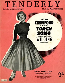 Music cover, Tenderly, Joan Crawford Music cover, Tenderly, Joan Crawford