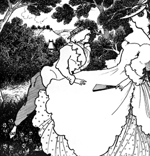 The Three Musicians, Aubrey Beardsley illustration The Three Musicians, Aubrey Beardsley illustration