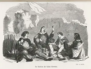Antique Print Collection Prints: Three Musketeers / C19Th