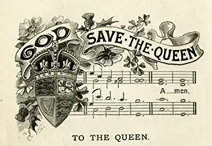 Last Bars of God Save the Queen Print, 1897