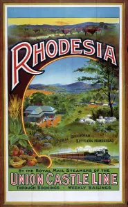 1908 Union Castle Line to Rhodesia Print