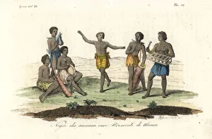 Natives of the Kingdom of Kongo playing music and dancing Natives of the Kingdom of Kongo playing music and dancing