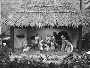 Nativity Crib Print, St. Nicholas Church, Bristol, 1950s