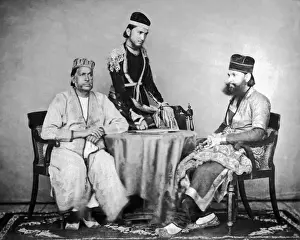 Three Nawabs, India Print, circa 1890s
