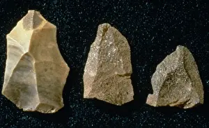 Neanderthalensis Prints: Neanderthal Man Stone Tools Print, Gorhams Cave, Gibraltar