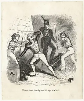 Lord Nelson Prints: Nelson Blinded at Calvi Print