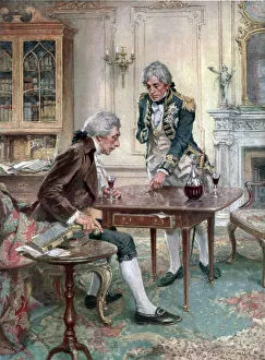 Nelson outlining his battle plans for Trafalgar, 1805 Nelson outlining his battle plans for Trafalgar, 1805