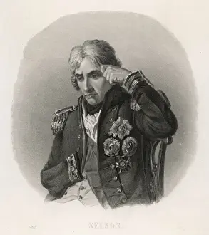Lord Nelson Portrait Prints: Nelson Pensive