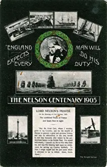 Lord Nelson Prints: Lord Nelson's Prayer Print, England, 1905